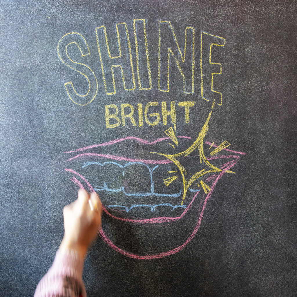 shine bright chalkboard drawing