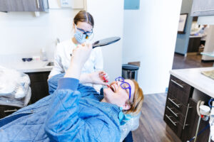 Krengel Dental patient at an Invisalign appointment check-up
