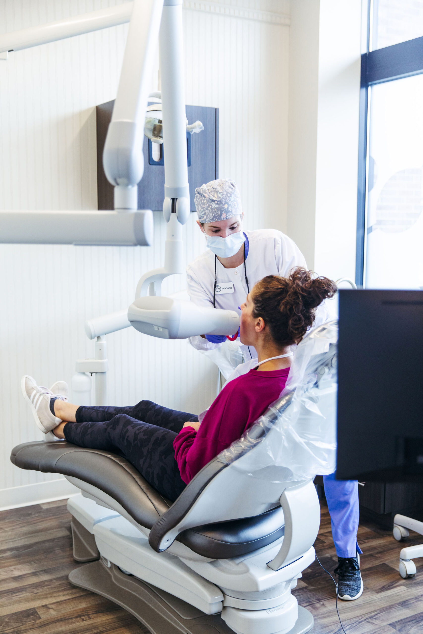 Patient receiving dental x-rays in St. Louis Park, MN